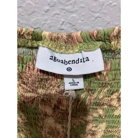 Aguabendita x Target Green Floral Dress Size L NWT Boho COQUETTE Girly - Picture 5 of 8